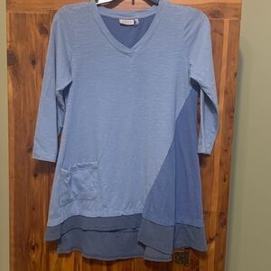 Logo by Lori Goldstein Color Block Top with Ribbed Hem